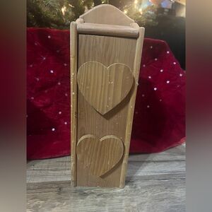 Wooden Heart Design Storage Box